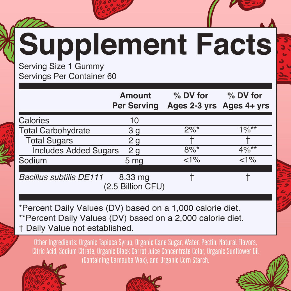 Kids Probiotics for Digestive Health | USDA Organic Probiotic Gummies | Probiotics for Kids | Immune Support | Gut Health Supplement | Vegan | Non-GMO | Gluten Free | 60 Count