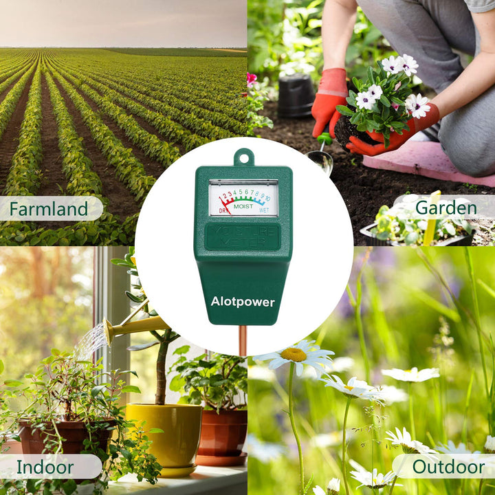 Soil Moisture Sensor Meter,Hygrometer Moisture Sensor for Garden, Farm, Lawn Plants Indoor &amp; Outdoor(No Battery Needed)