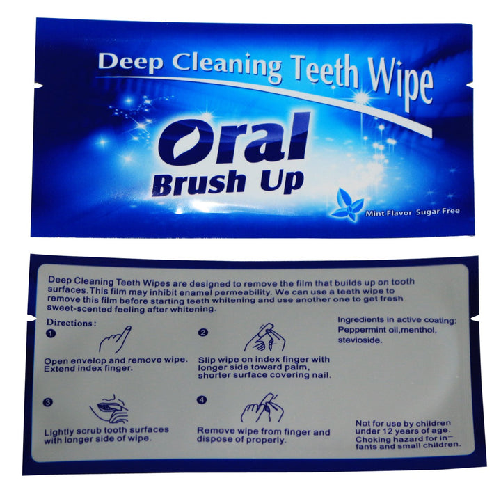 Mint Flavor Finger Teeth Wipes Disposable Brush Ups,Pac