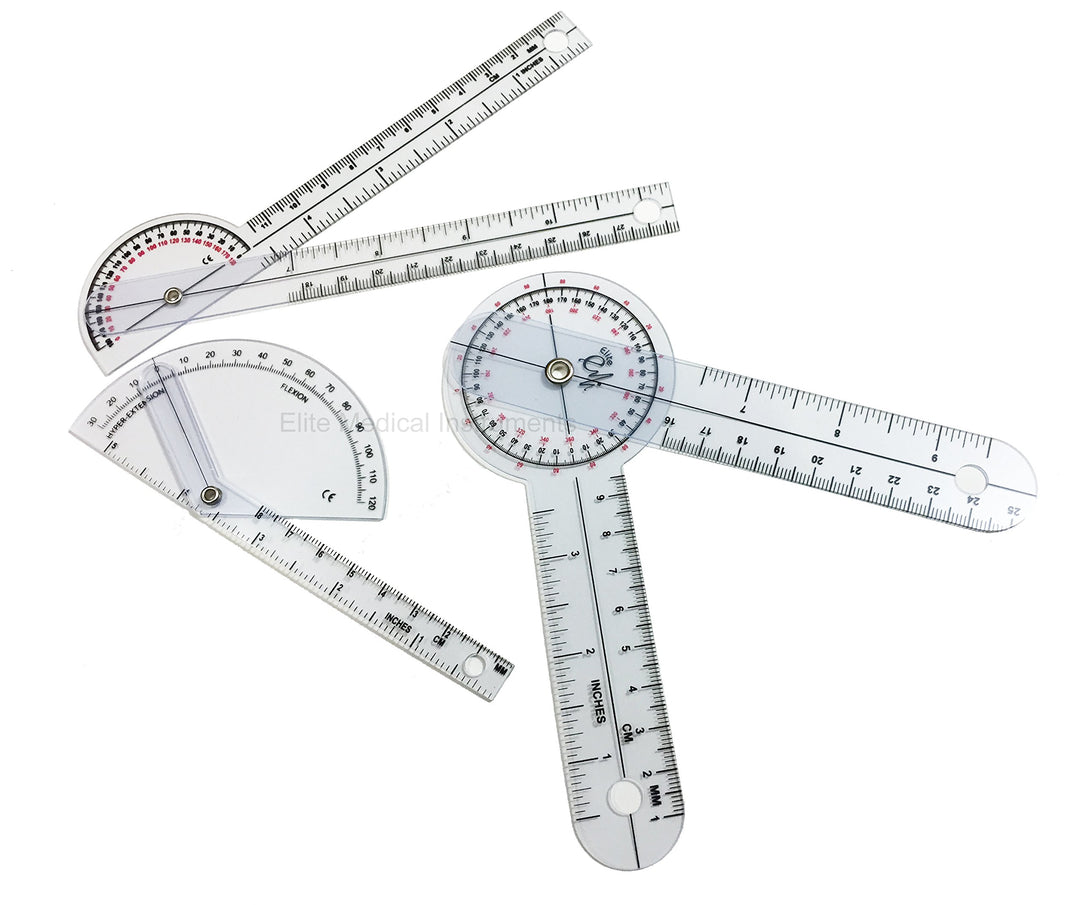 EMI Pocket 3 Piece Goniometer Set: Finger Goniometer, 6 Goniometer, 180 Degree 6 Goniometer EGM-430