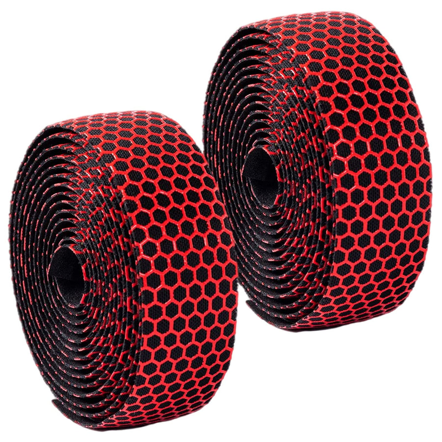 Bike Handlebar Tapes, Road Bicycle Bar Tape, Handle Wraps 2 Rolls for Road Bikes and Cycling(Red)
