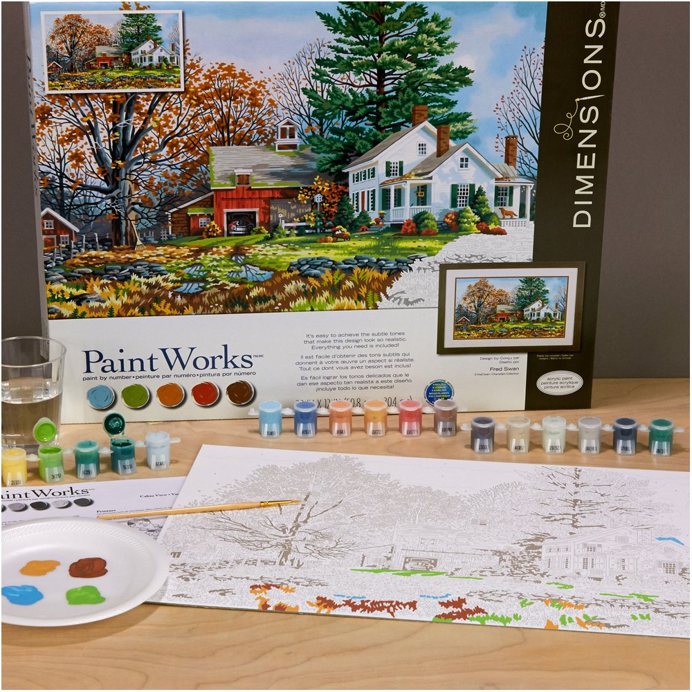 Precious Days Paint by Numbers for Adults, 20&#39;&#39; W x 12&#39;&#39; L