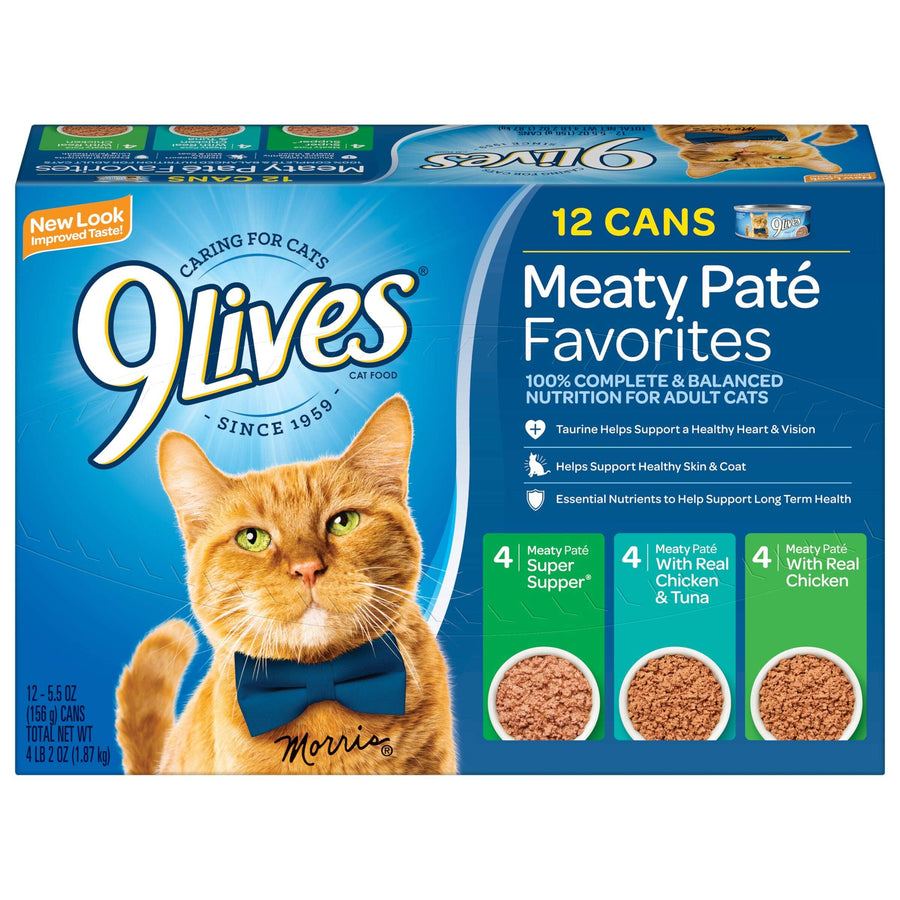 Paté Favorites Wet Cat Food Variety Pack, 5.5 Ounce (Pack of 12)