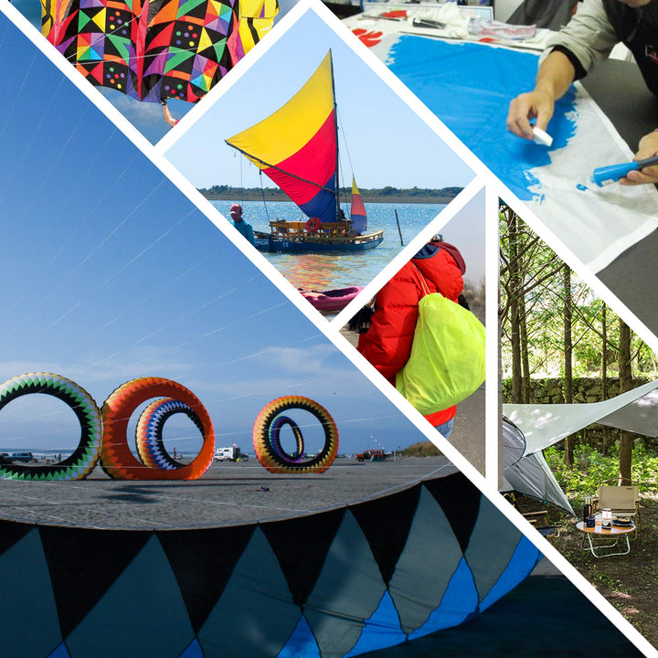 Purple Ripstop Nylon Fabric 40 Denier, Pre-Cut Piece 1-Yard: 60x36, Ultra-Light Airtight PU Coating Water Repellent