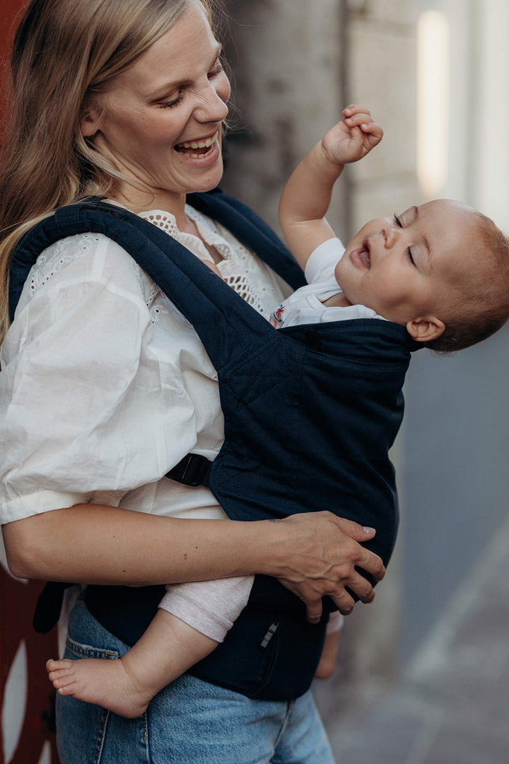 Boba Baby Carrier Classic - Backpack or Front Pack Baby Sling for 7 lb Infants and Toddlers up to 45 pounds (Navy)