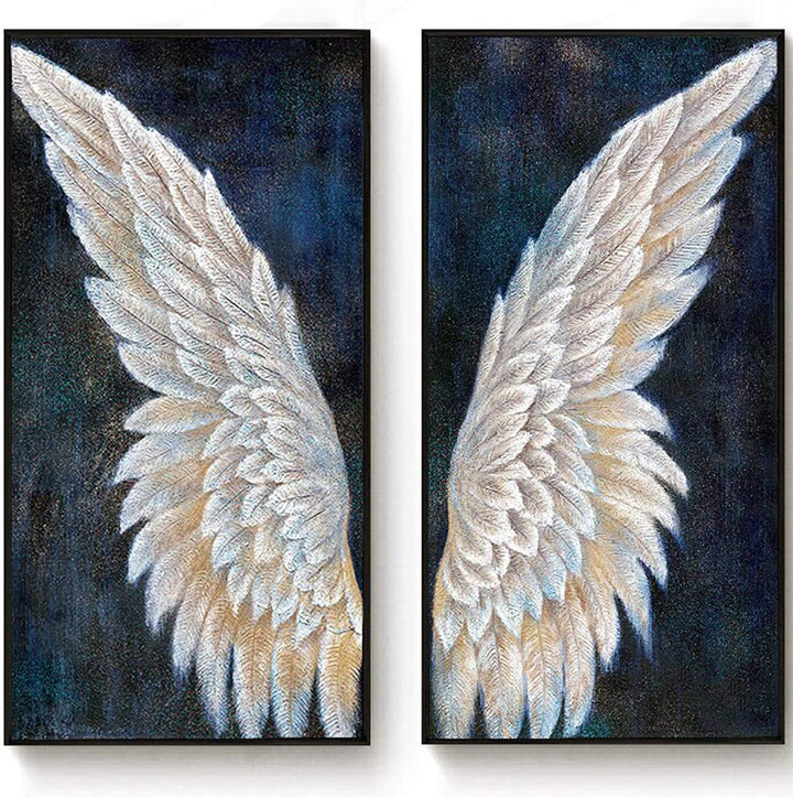 Diamond Painting Kits for Adults, DIY 5D Diamond Painting Paint Angle Wings by Number with Gem Art Drill Diamond Painting Kits for Kids for Home Wall Decor 11.8x21.65inch (2 Pack Angle Wings)