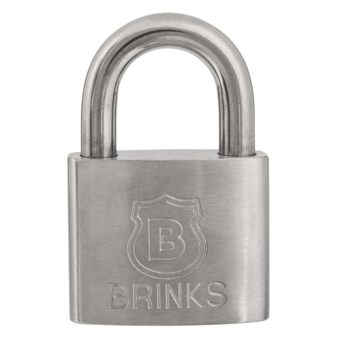 - 50mm Commercial Solid Stainless Steel Keyed Padlock - Stainless Steel Body with Stainless Steel Shackle