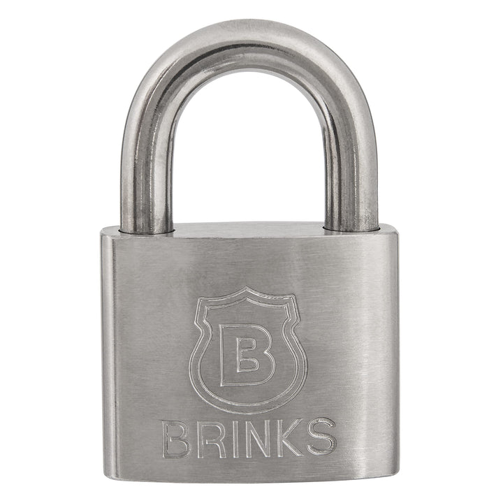 - 50mm Commercial Solid Stainless Steel Keyed Padlock - Stainless Steel Body with Stainless Steel Shackle