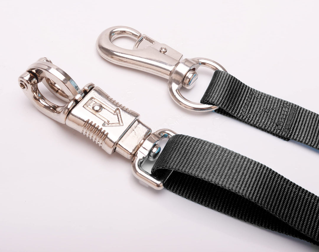 Adjustable Trailer Tie (2 Pack)-Trailer Nylon Strap Tie for Horse Haulage,Adjusted from 25 to 37” (Black)