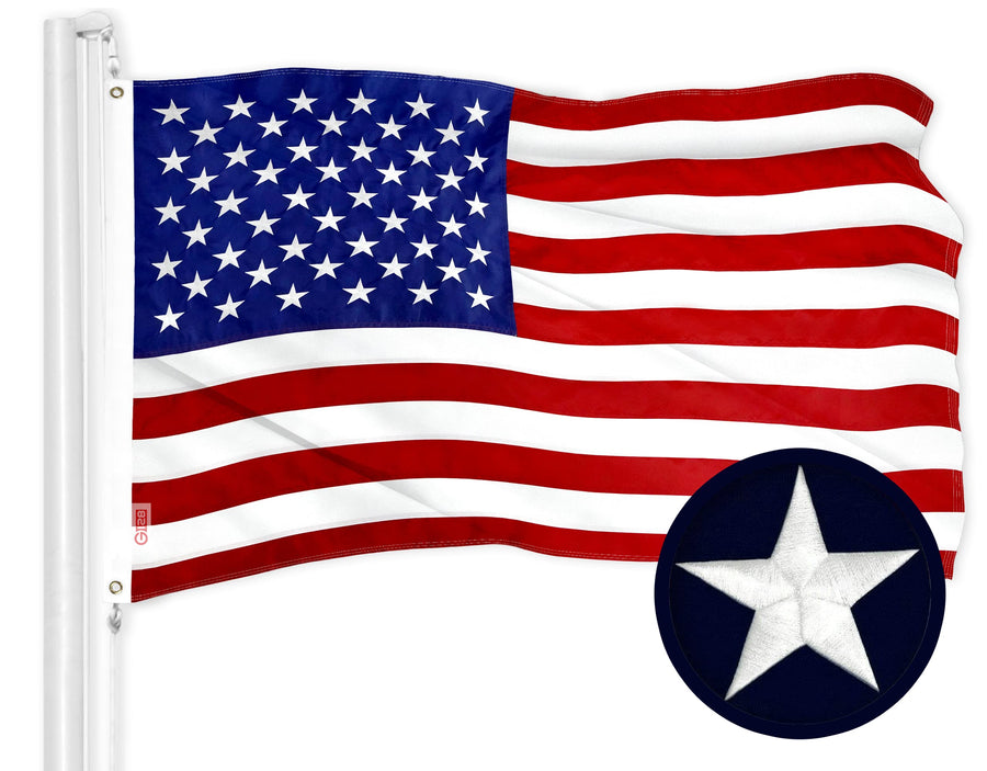American USA Flag | 2x3 Ft | ToughWeave Series Embroidered 210D Polyester | Country Flag, Embroidered Stars, Sewn Stripes, Indoor/Outdoor, Vibrant Colors, Brass Grommets
