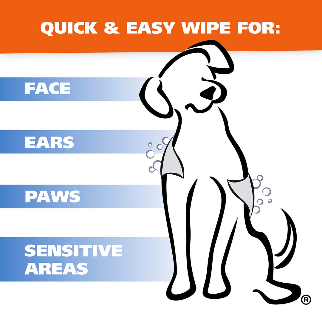 Wahl USA Pet Refresh Lavender Cleaning Wipes for All Dog Breeds - Use on Ears, Nose, Paws, Bottom, & Sensitive Areas - 50 Wipes - 820018A