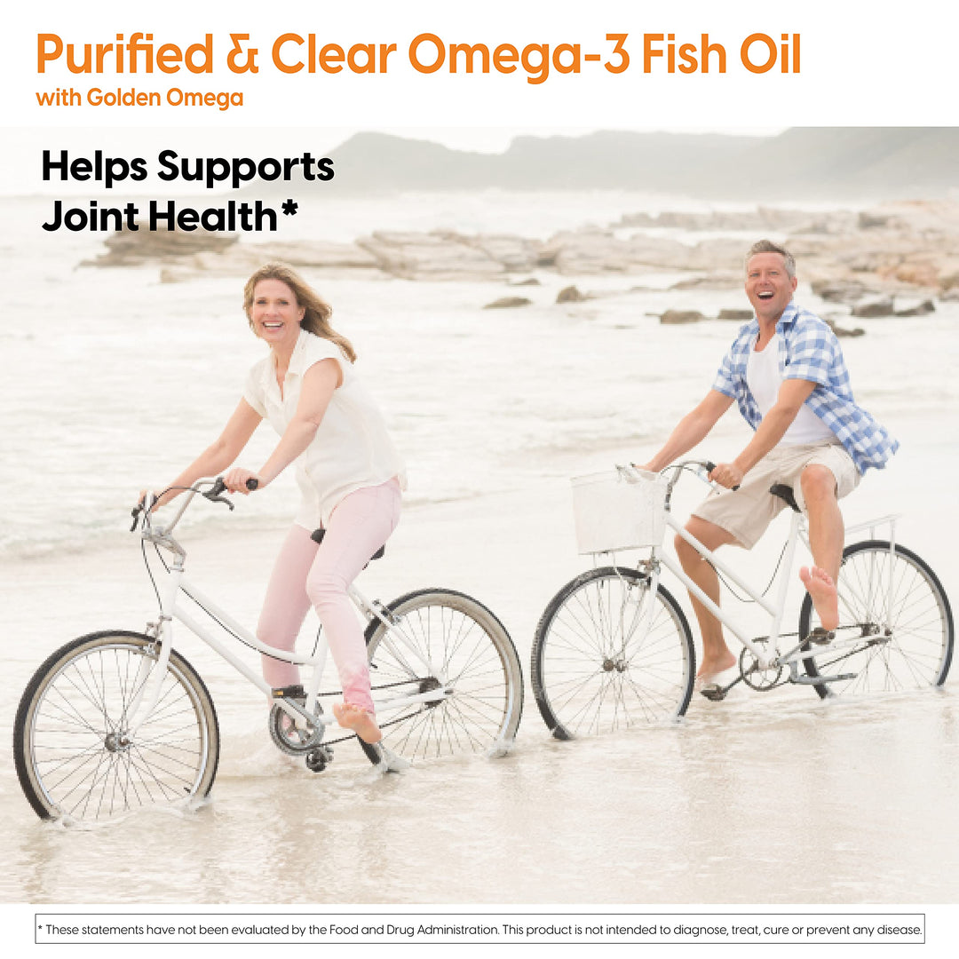 Doctor&#39;s Best Purified &amp; Clear Omega 3Fish Oil, No Reflux, Supports Heart, Eyes, Brain &amp; Joint Health, 120 Count (Pack of 1)