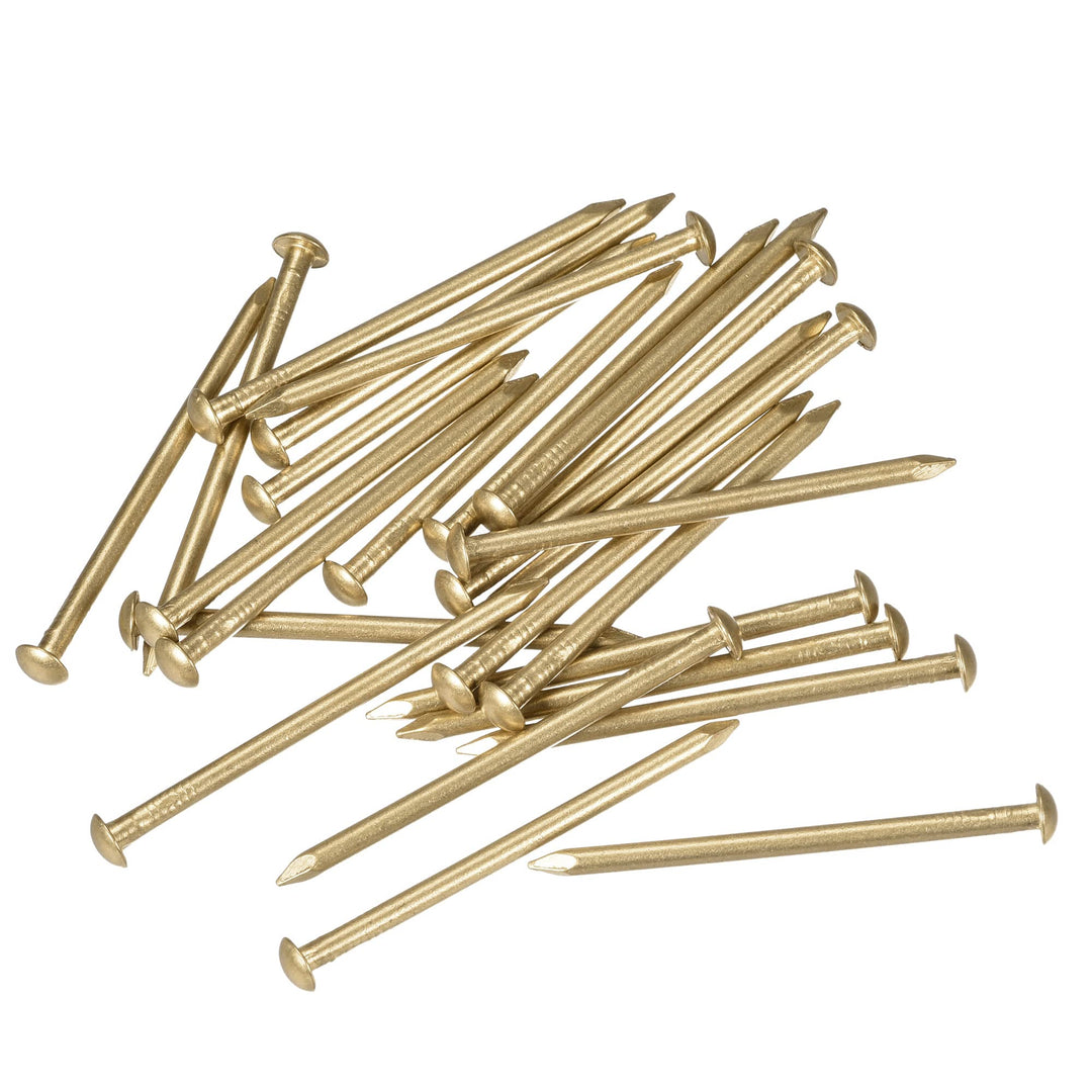 Small Tiny Brass Nails 2.8x55mm for DIY Decorative Pictures Wooden Boxes Household Accessories 25pcs