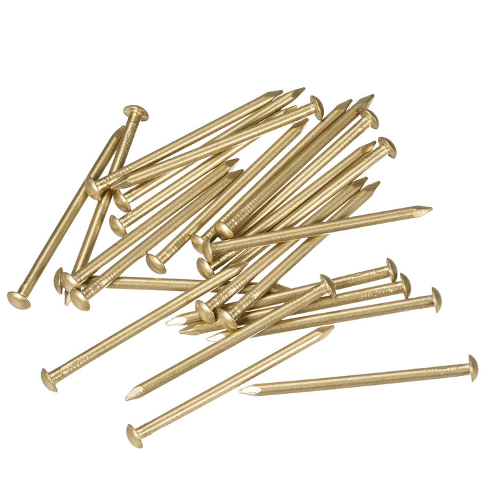 Small Tiny Brass Nails 2.8x55mm for DIY Decorative Pictures Wooden Boxes Household Accessories 25pcs