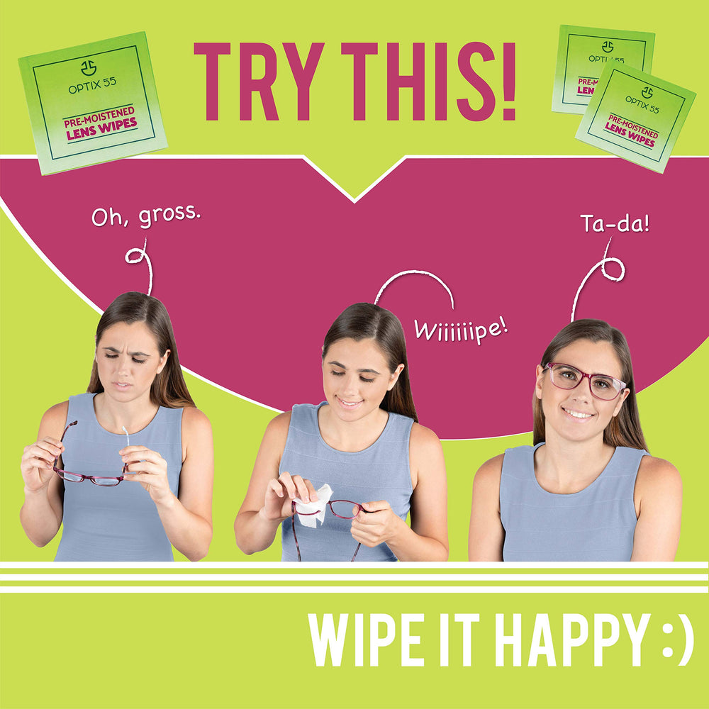 Eyeglass Cleaner Lens Wipes- 200 Pre-Moistened Individu
