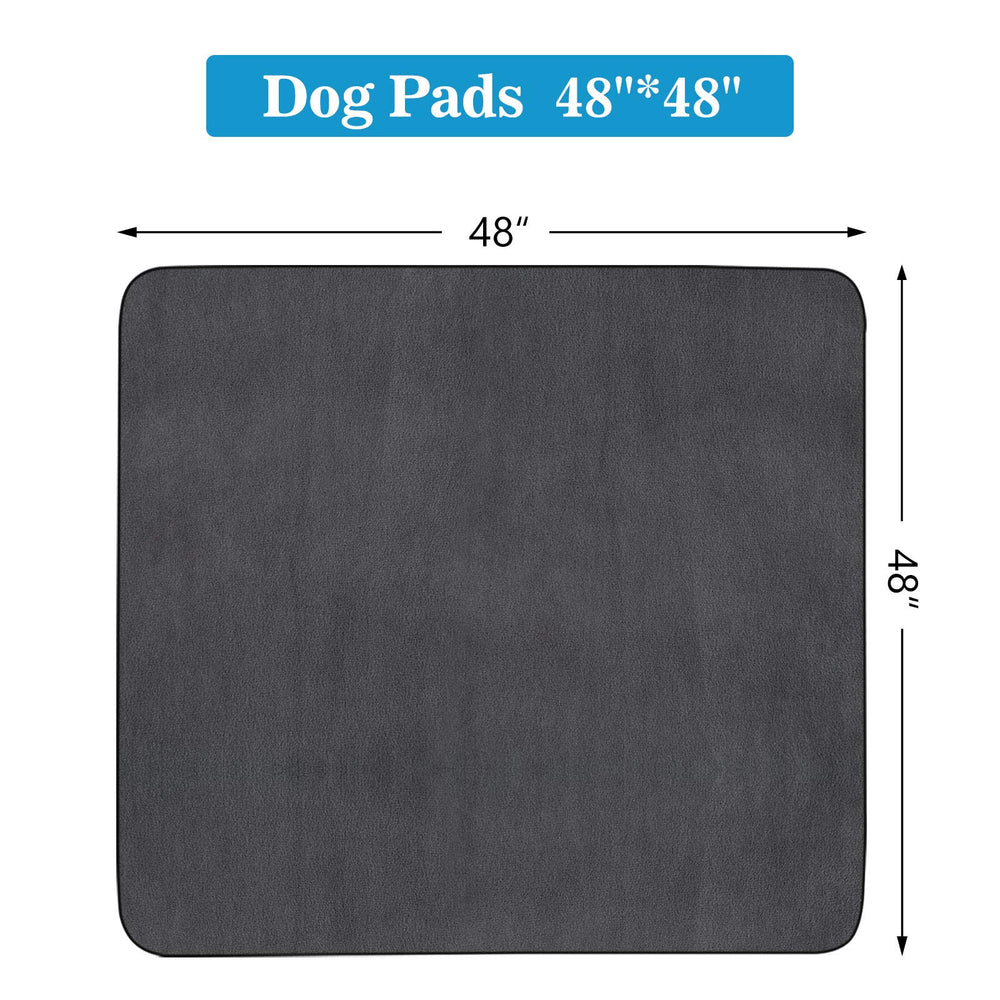 Washable Pee Pads for Dogs, 48x48 Reusable Pee Pads Non-Slip Dog Pee Pads Heavy Absorbency Puppy Pee Pads Quick Dry Whelping Pads/Waterproof Puppy Training Pad for Playpen, Crate, Floor