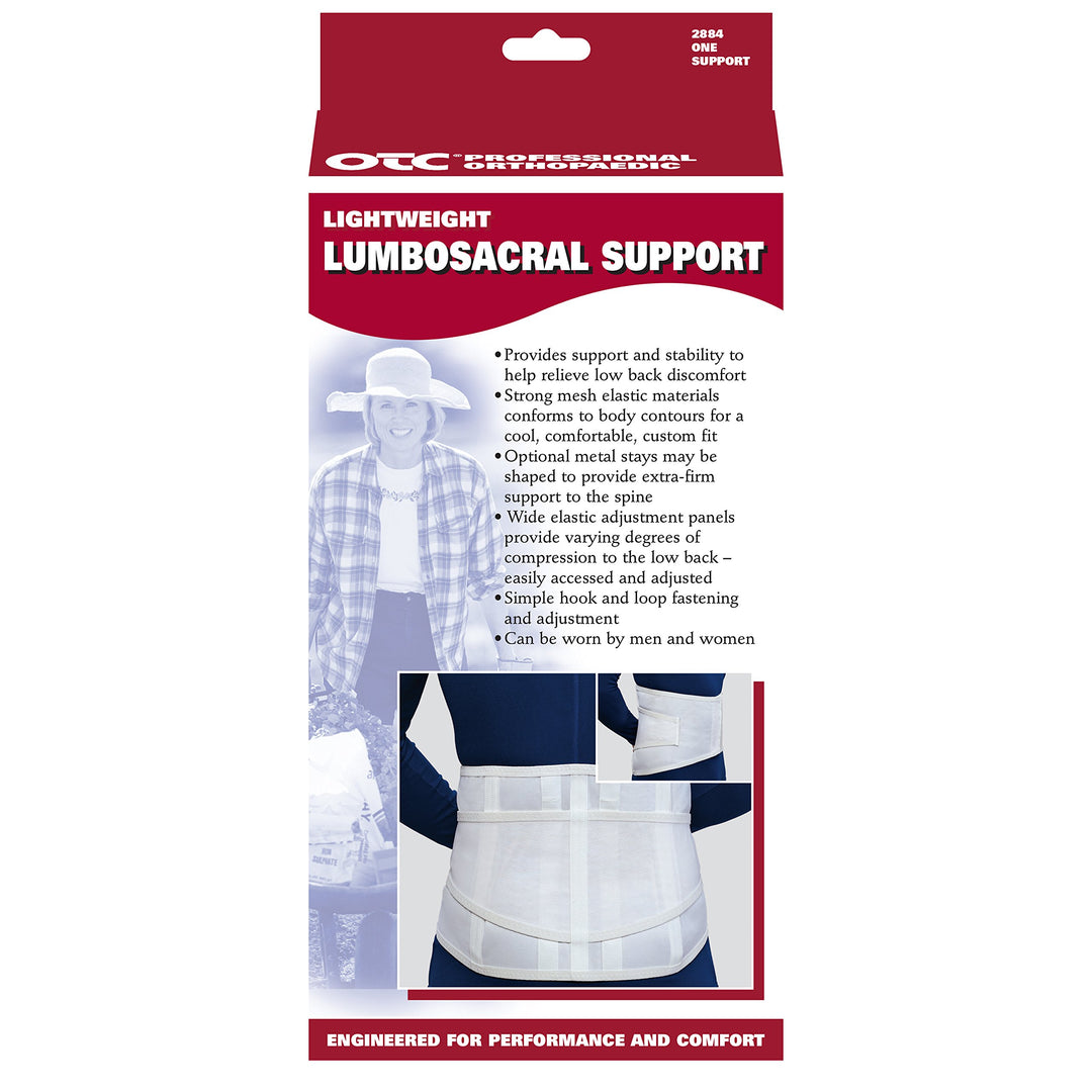 OTC Lumbo-Sacral Support, Lower Back, Metal Stay Insert