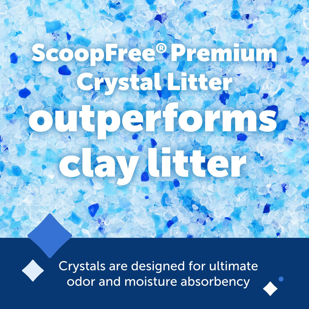 ScoopFree Odor Control Crystal Cat Litter, Fresh Scent, 4.3 Lb Bag, Pack of 2