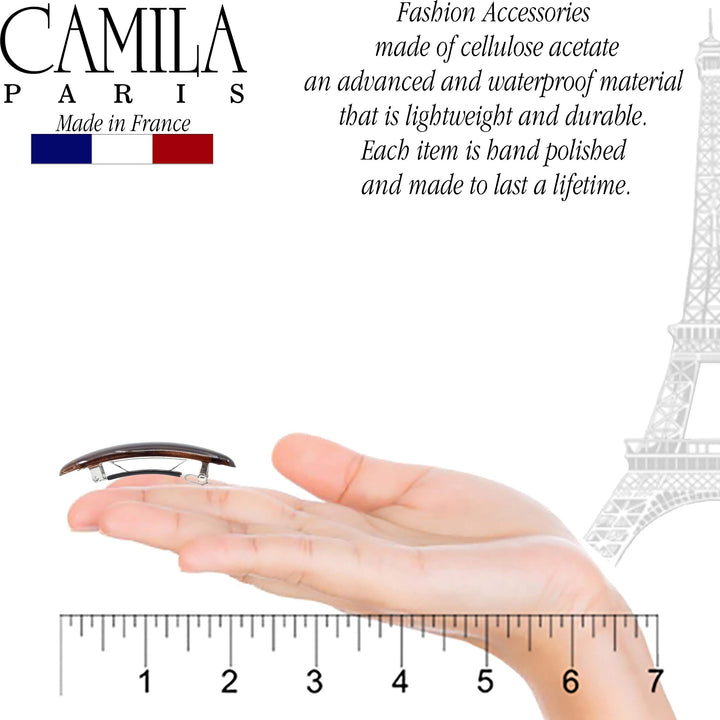 Paris French Hair Barrettes Clips for Girls, Strong Hold Grip Hair Clips for Women, No Slip and Durable Styling Girls Hair Accessories, Made in France