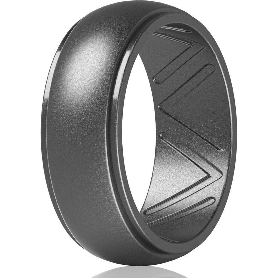 Breathable Silicone Ring for Men - 1 Ring (Gunmetal, 9.5-10 (19.8mm))