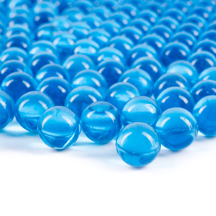 Blue Marbles for Vases | Glass Marbles Bulk Vase Fillers | Glass Beads for Vases, Round Marble 1lb, (Approx. 80 pcs)