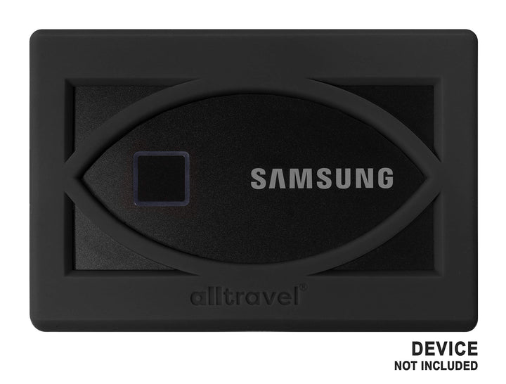 External Solid State Drive Bumper Sleeve for Samsung T7,T7 Touch Portable SSD - 1TB, 2TB, 500GB - USB 3.2 External Solid State Drives, Super Strong Bumper Anti Shock, Shake and Drop (Black)