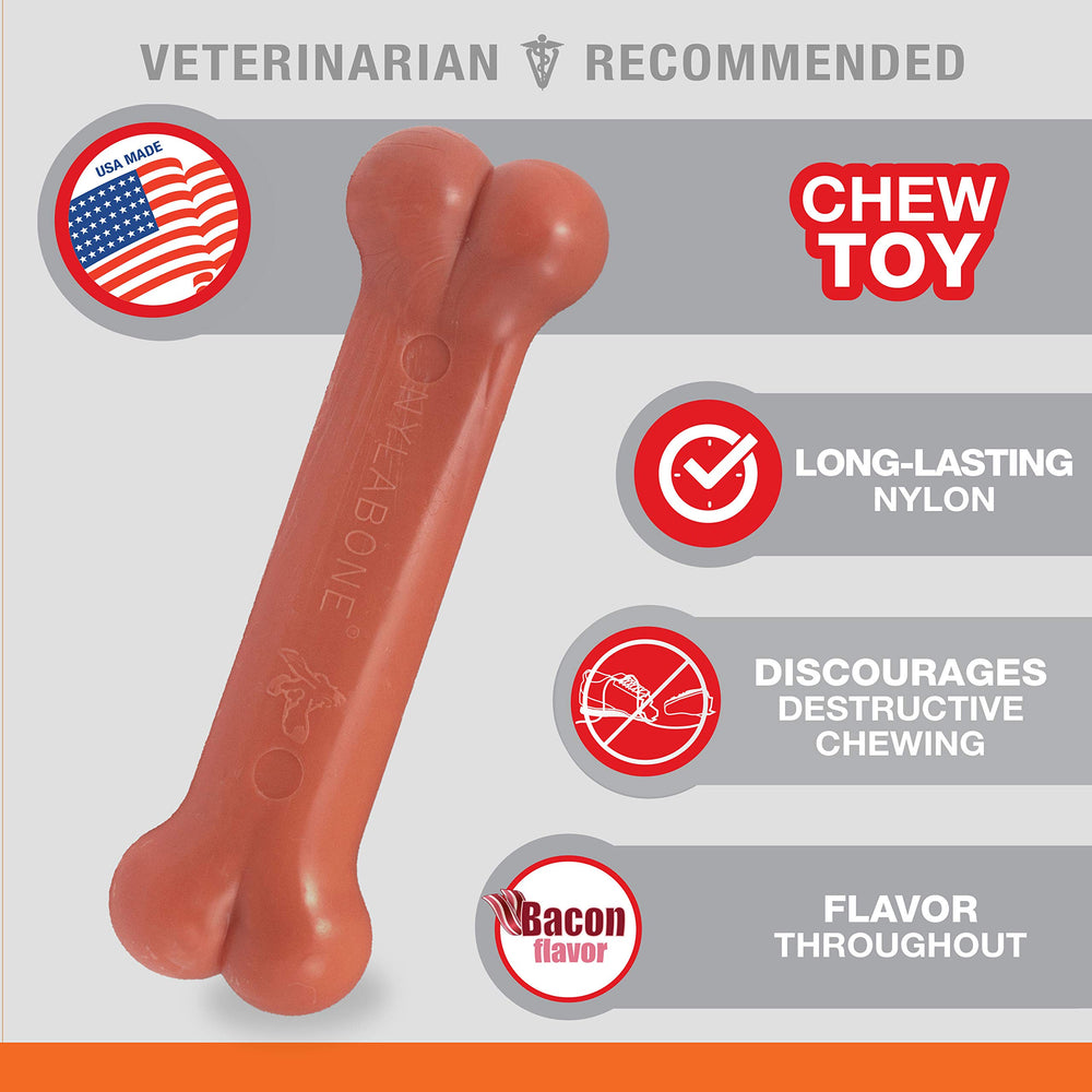 Power Chew Classic Bone Chew Toy for Dogs, Durable Dog Toys for Aggressive Chewers, Bacon Flavor, Medium/Wolf - Up to 35 lbs. (1 Count)