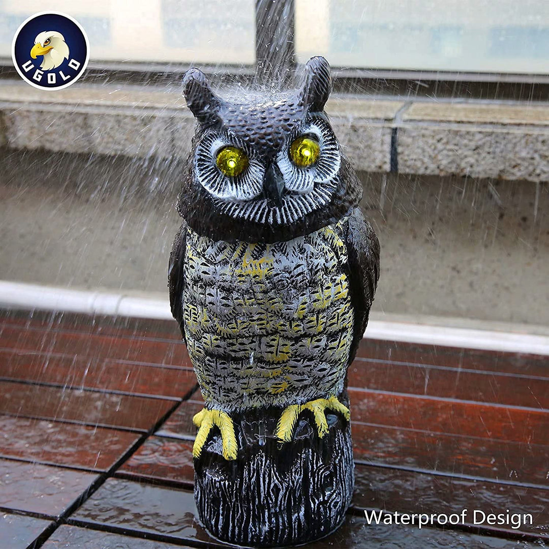 Ugold Solar Powered Owl with Motion Detection, Silent M