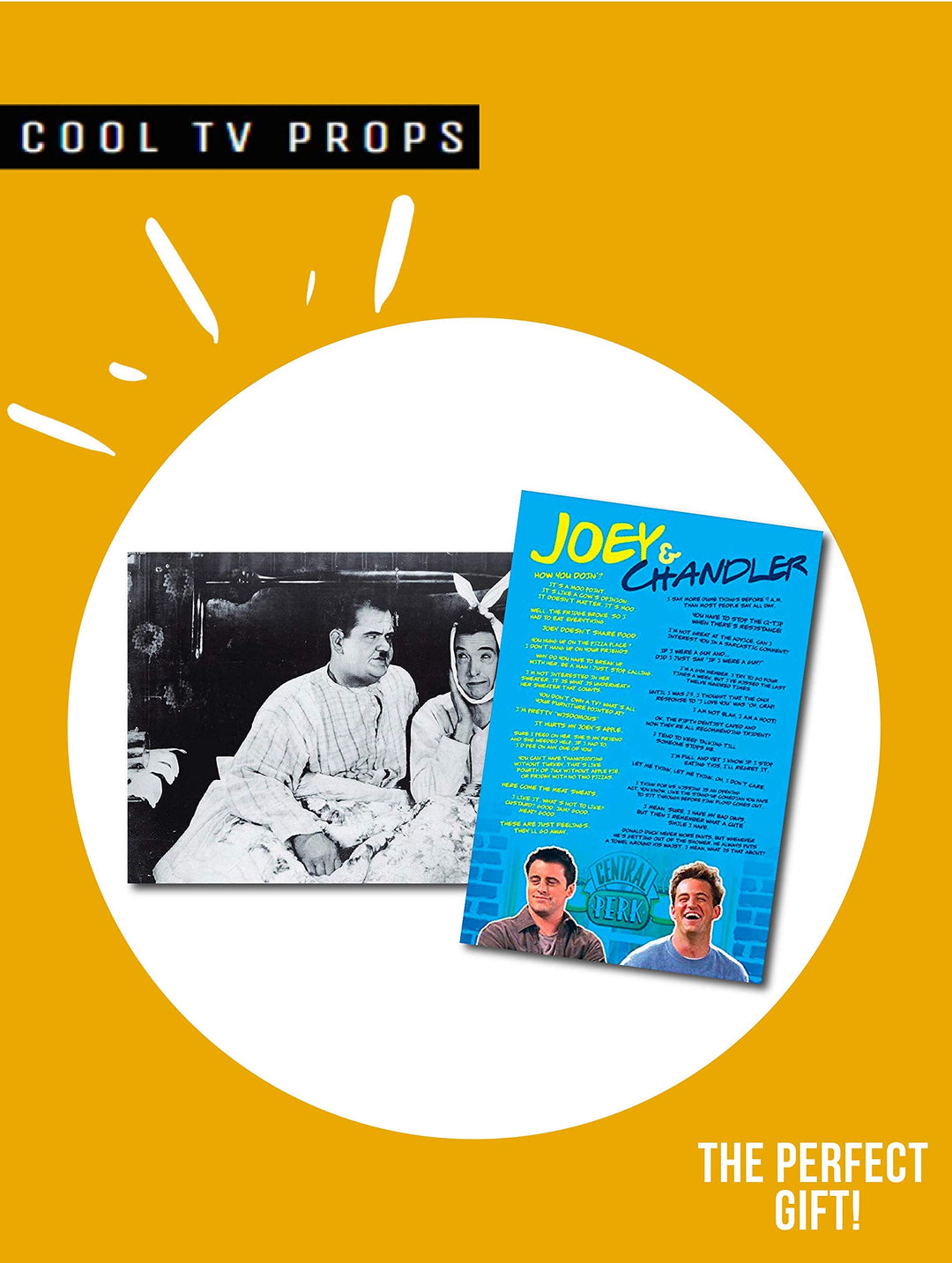 New Friends Poster - Friends Merchandise TV Show Poster- Joey and Chandler Posters - Friends Show Gifts and Decor (Laurel &amp; Hardy)