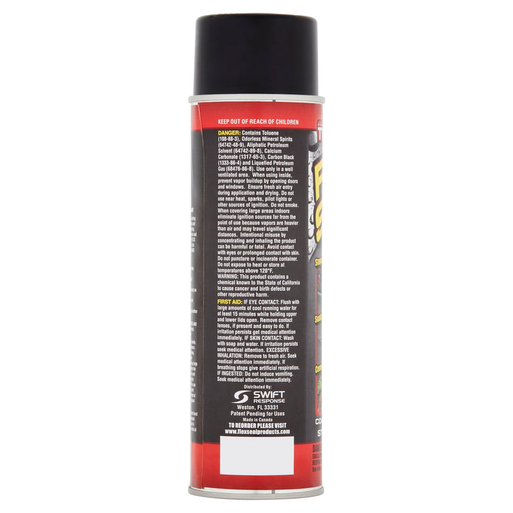 , 14 oz, Black, Stop Leaks Instantly, Waterproof Rubber Spray On Sealant Coating, Perfect for Gutters, Wood, RV, Campers, Roof Repair, Skylights, Windows, and More