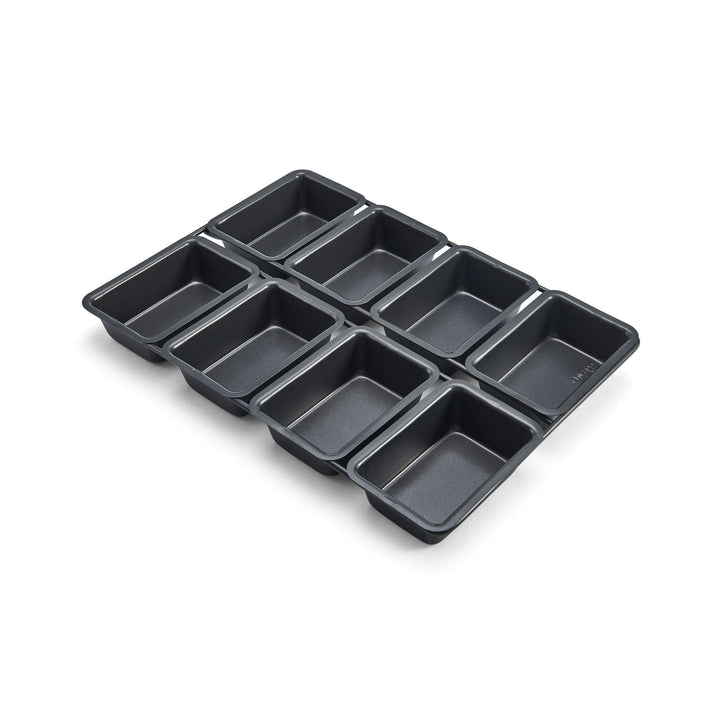 Professional 8-Cup Non-Stick Linked Mini Loaf Pans, 12.75-Inch-by-9-Inch