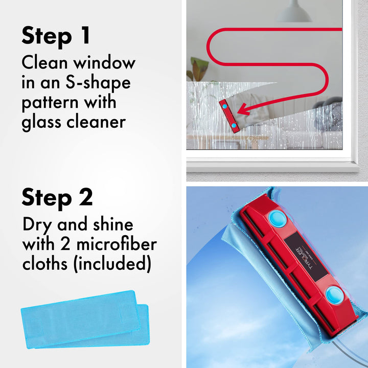 Tyroler Bright Tools The Glider D-2 Magnetic Window Cleaner for Double Glazed Windows. Fit to 0.3in - 0.7in Window Thickness. Glass Cleaner