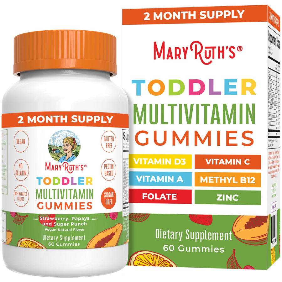 Sugar Free Vitamin Gummies for Kids Age 2 | 2 Month Supply Multivitamin with Vitamin C, D3, Zinc | 1 Gummy Per Day | Toddler Vitamins | Sugar Free | Vegan | Non GMO | 60 Count
