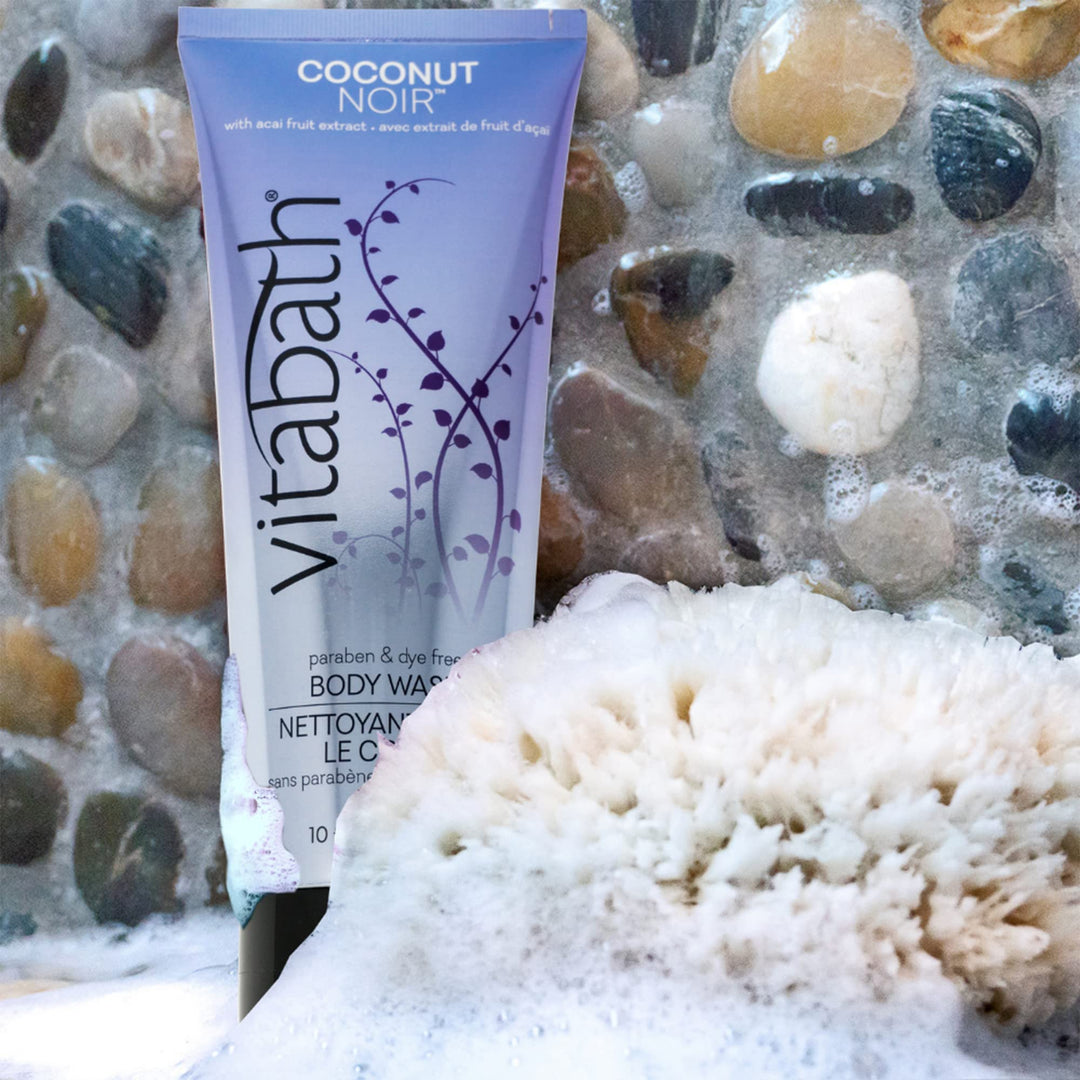 Coconut Noir Body Wash Moisturizing Bath &amp; Shower Cleanser Infused with Plum, Musk, Vanilla &amp; Amber - Cruelty-Free, Paraben-Free - 10 oz