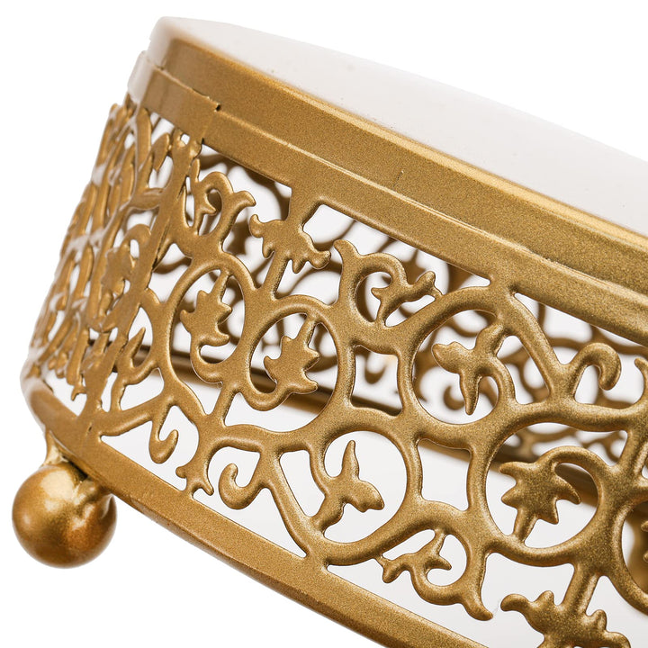 3 Pack Cake Stands, Metal Cake Stands, Dessert Display Cupcake Stands, Cupcake Pastry Candy Display Plate for Wedding, Event, Birthday Party