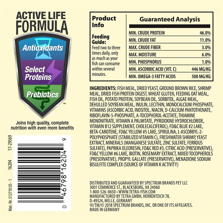 Min Tropical Flakes 3.53 Ounces, Nutritionally Balanced Fish Food, Model Number: 16204