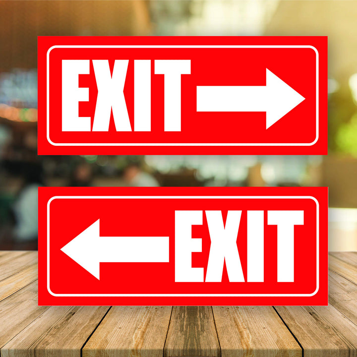 Exit Sign Arrow Stickers Left and Right