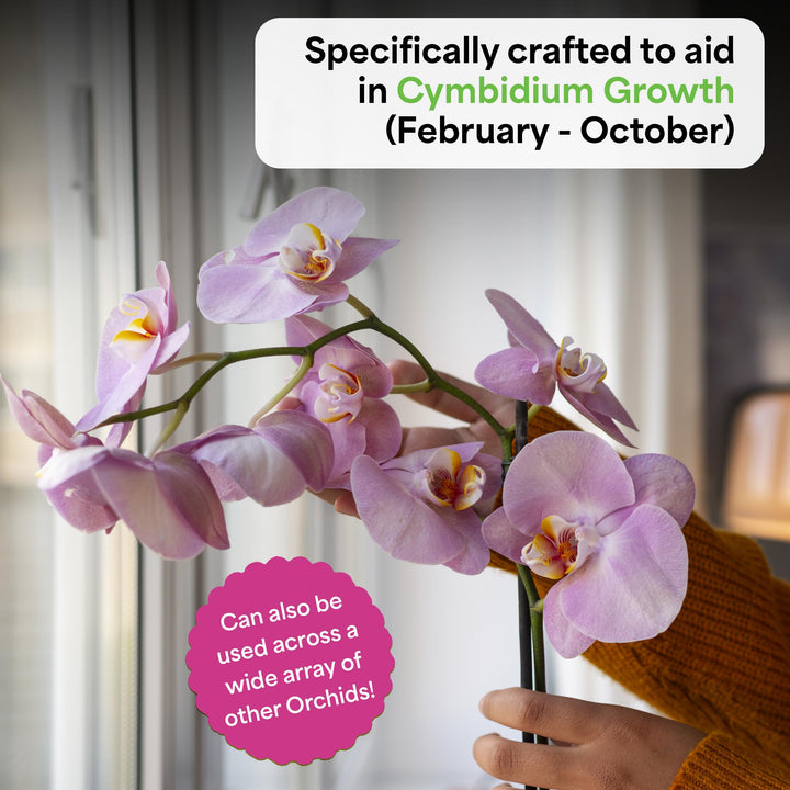 Premium Growth Formula 30-10-10 Orchid Food Fertilizer - 15oz Water Soluble Orchid Fertilizer for Robust Growth &amp; Vibrant Blooms - High Nitrogen Fertilizer Orchid Plant Food