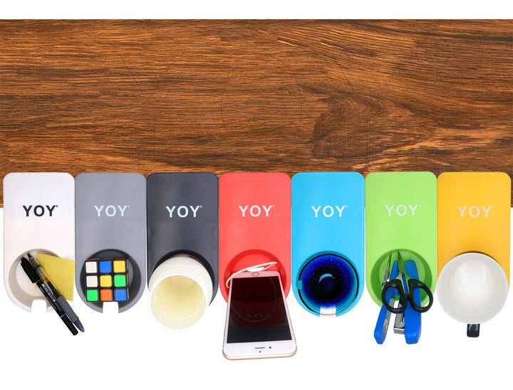 Drink Cup Holder Clip - Table Desk Side Water Glass Beer Bottle Beverage Soda Coffee Mug Holder Cup Saucer Clip Design for Home Office, Gray