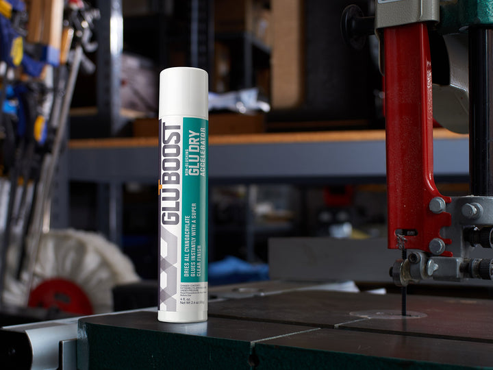 GluBoost Non-Blushing Glue Dry Ca Accelerator Spray, Super Clear Finish Ca Glue Accelerator, Dries All Cyanoacrylate Glue Instantly - Super Glue Accelerator Spray, Ca Glue Activator Spray