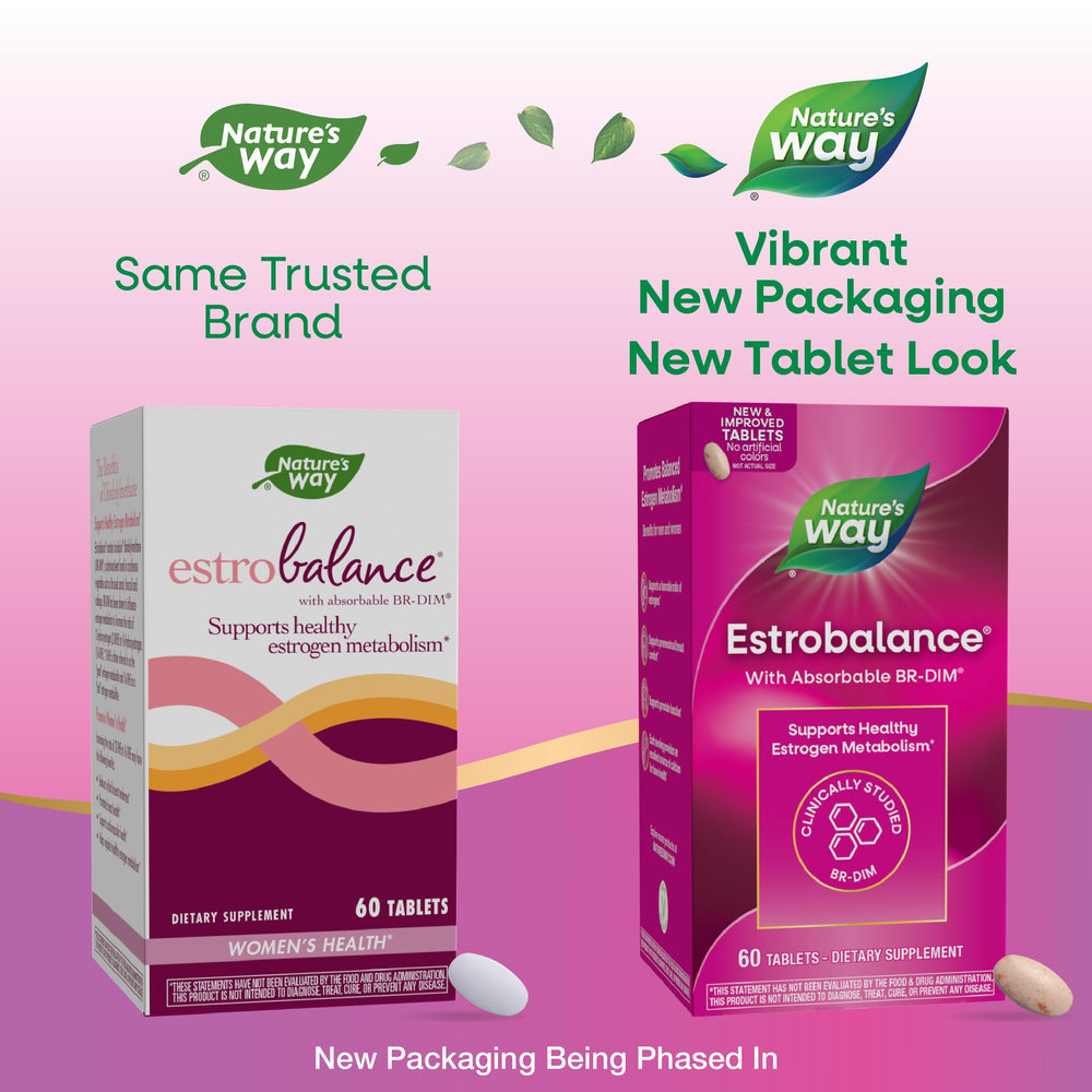 Estrobalance, Absorbable BR-DIM, Supports Healthy Estrogen Metabolism*, Vegan, Gluten Free, 60 Tablets (Packaging May Vary)