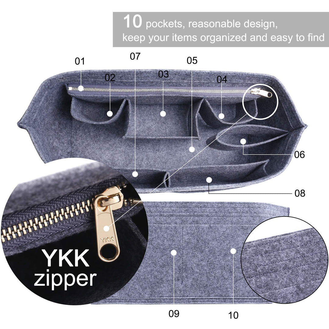Doxo Purse Organizer Insert Handbag&amp;Tote Felt w