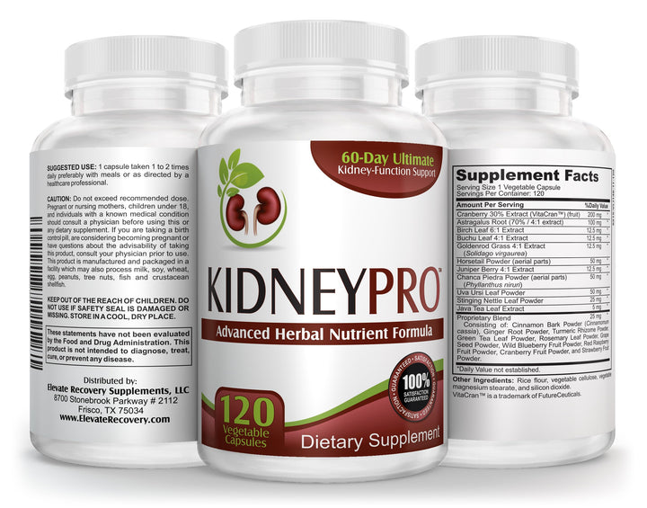 Kidney-Pro: with 21 Kidney Health Supplements in 1 Formula (Total Kidney Support),120 capsules.