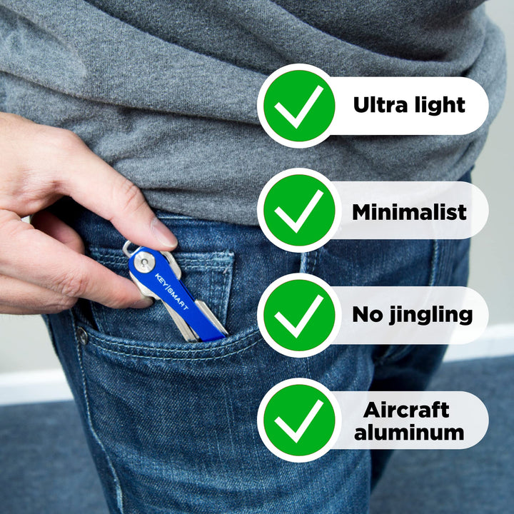 KeySmart - Compact Key Holder and Keychain Organizer (w/Expansion Pack-14 Keys, Quick Disconnect and Bottle Opener)