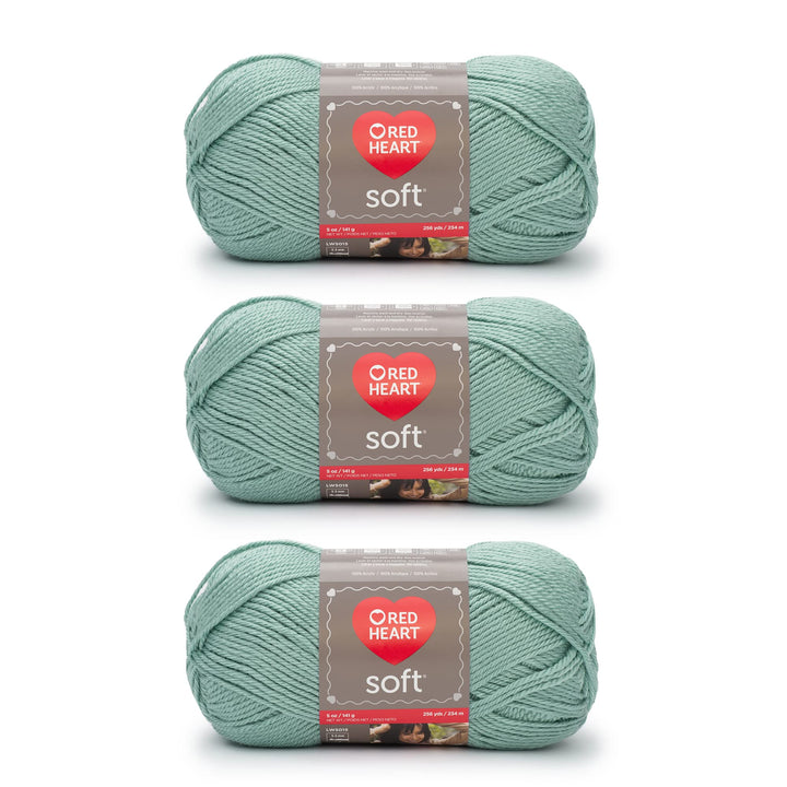 Soft Seafoam Yarn - 3 Pack of 141g/5oz - Acrylic - 4 Medium (Worsted) - 256 Yards - Knitting/Crochet