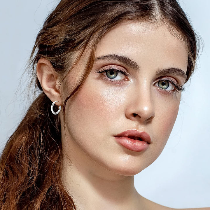 ONESING 30 Pcs Earrings for Men Black Stud Earrings Men