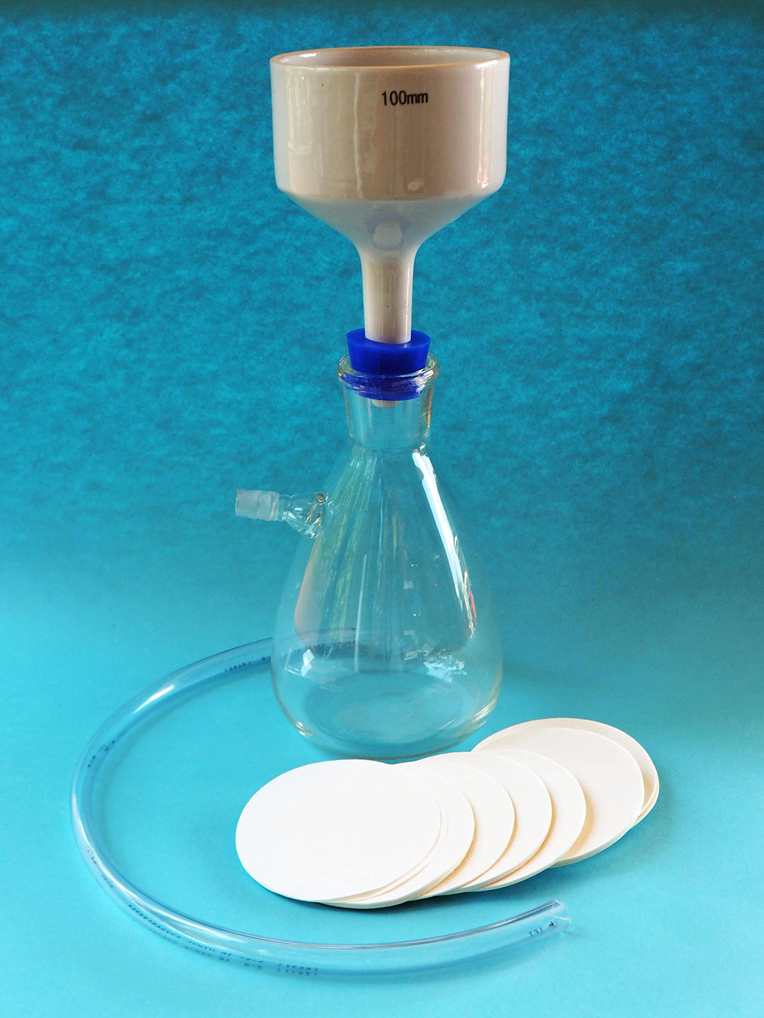 Filter Flask Set, 500ml with Funnel, Stopper and Filter Paper