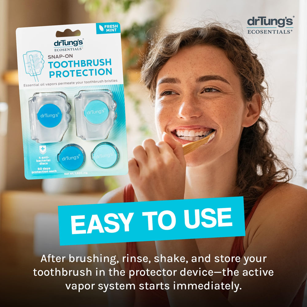 DrTung’s Snap-on Toothbrush Protection, Twin-Pack
