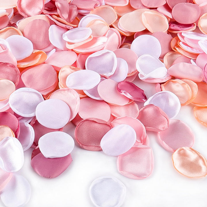 400pcs Silk Rose Petals for Wedding Artificial Flower Petals Bulk for Basket Wedding Aisle Runner Bridal Shower Table Decor(Mix Pink)
