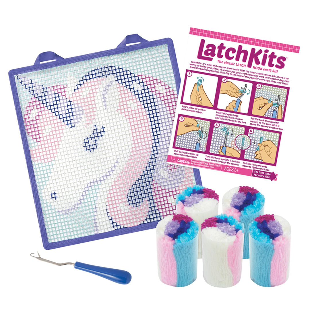 Latch Hook Kits for Kids – Kids Crafts, Arts and Crafts, Yarn Art, Wall Hanging &amp; Mini-Rugs, Craft Supplies, Pre-Cut Yarm, Easy Pattern, Hook Included, Arts &amp; Craft, Ages 6+, Unicorn